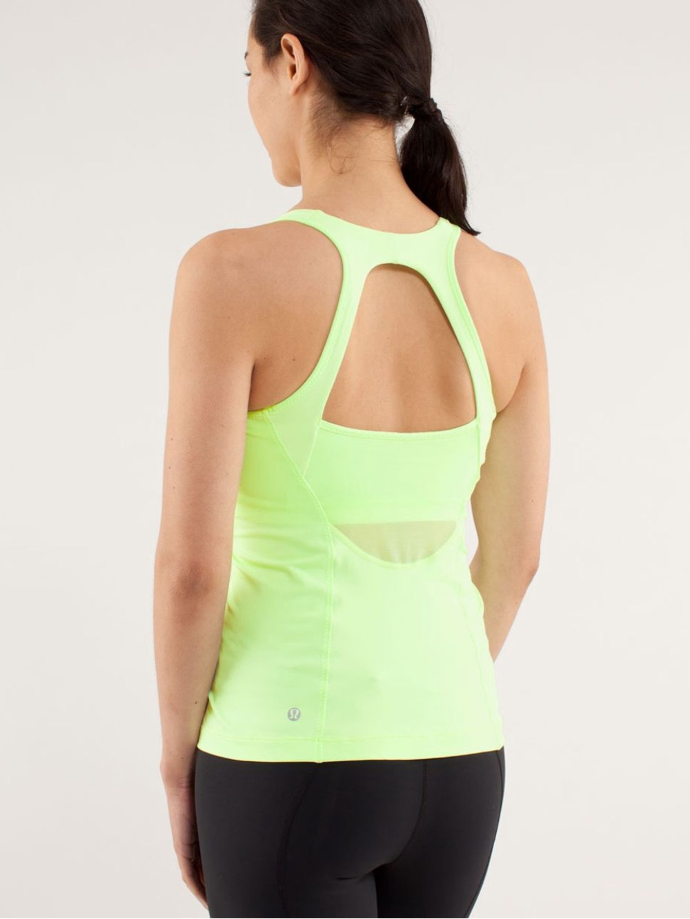 Lululemon Run Tank Top Sz 10 Faded Zap Neon